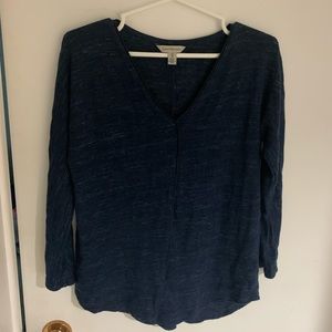 Calvin Klein navy blue 3/4 sleeve top
